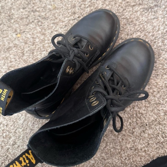 Dr martens Black Leather Lace-Up Boots - Picture 4 of 4